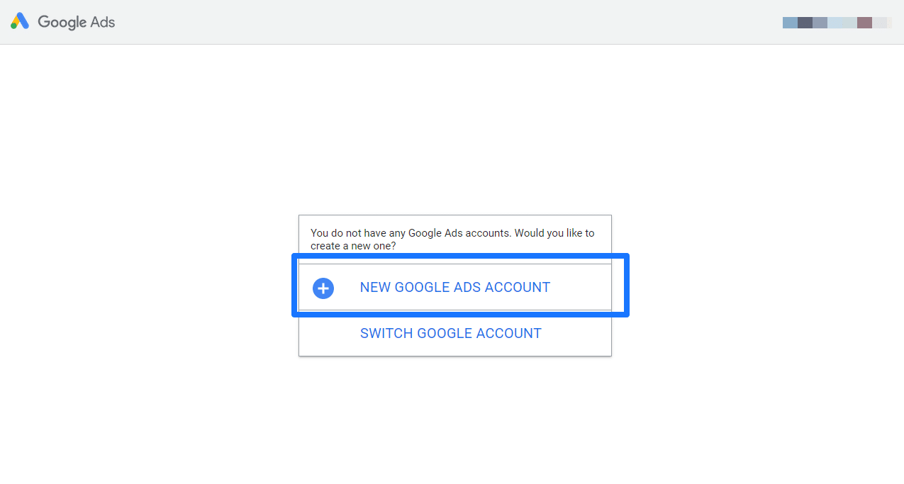إعداد حساب Google Ads